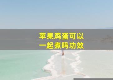 苹果鸡蛋可以一起煮吗功效