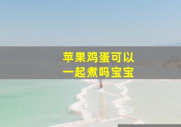 苹果鸡蛋可以一起煮吗宝宝