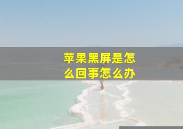 苹果黑屏是怎么回事怎么办