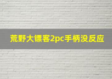 荒野大镖客2pc手柄没反应