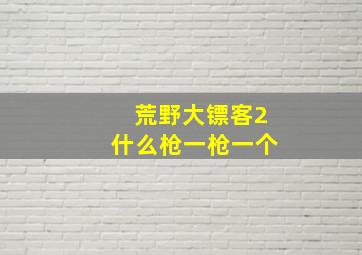 荒野大镖客2什么枪一枪一个