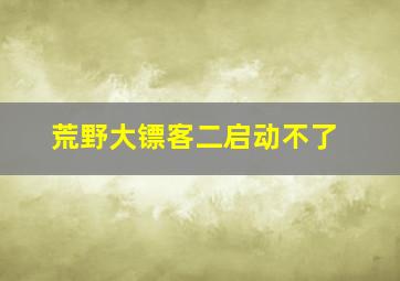 荒野大镖客二启动不了