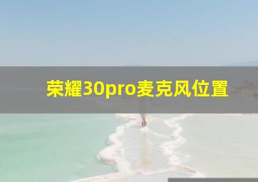 荣耀30pro麦克风位置