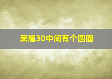 荣耀30中间有个圆圈