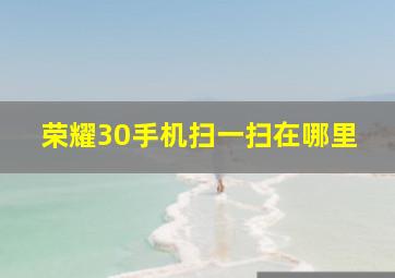 荣耀30手机扫一扫在哪里