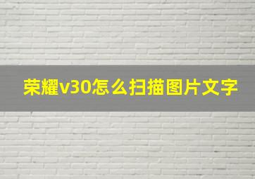 荣耀v30怎么扫描图片文字