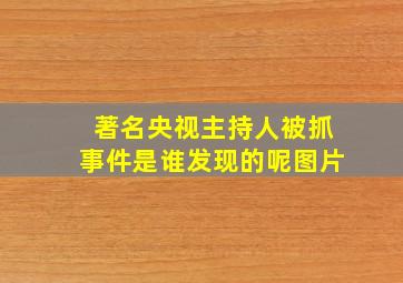 著名央视主持人被抓事件是谁发现的呢图片