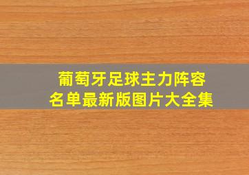 葡萄牙足球主力阵容名单最新版图片大全集