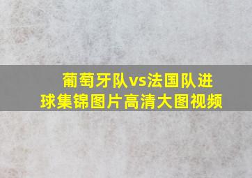 葡萄牙队vs法国队进球集锦图片高清大图视频