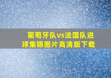 葡萄牙队vs法国队进球集锦图片高清版下载