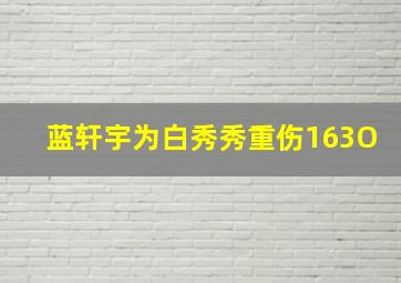 蓝轩宇为白秀秀重伤163O