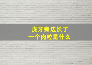 虎牙旁边长了一个肉粒是什么