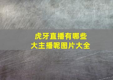 虎牙直播有哪些大主播呢图片大全