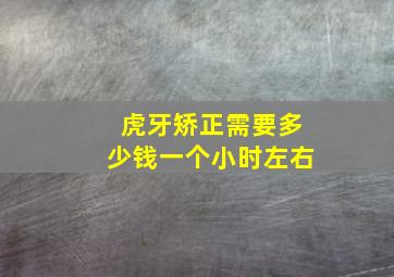 虎牙矫正需要多少钱一个小时左右