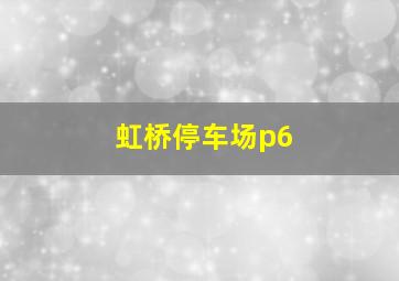 虹桥停车场p6