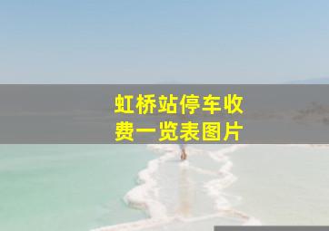 虹桥站停车收费一览表图片