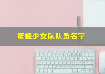 蜜蜂少女队队员名字