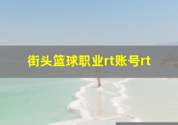 街头篮球职业rt账号rt