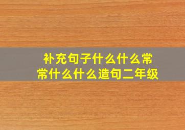 补充句子什么什么常常什么什么造句二年级