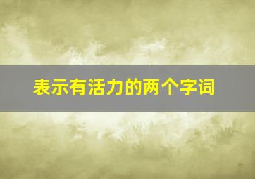 表示有活力的两个字词