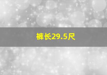 裤长29.5尺