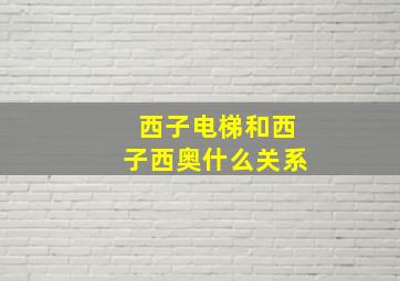 西子电梯和西子西奥什么关系