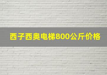 西子西奥电梯800公斤价格