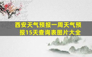 西安天气预报一周天气预报15天查询表图片大全