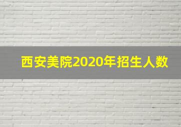 西安美院2020年招生人数