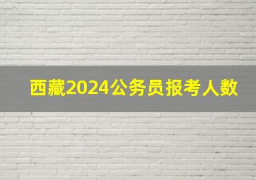 西藏2024公务员报考人数