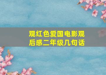 观红色爱国电影观后感二年级几句话