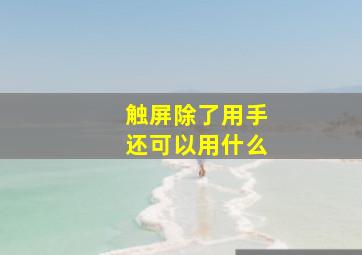 触屏除了用手还可以用什么