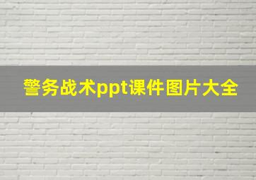 警务战术ppt课件图片大全