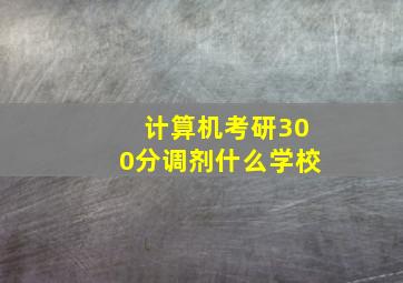 计算机考研300分调剂什么学校