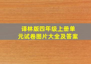 译林版四年级上册单元试卷图片大全及答案