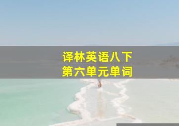 译林英语八下第六单元单词