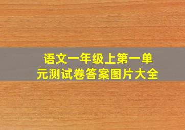 语文一年级上第一单元测试卷答案图片大全