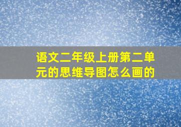 语文二年级上册第二单元的思维导图怎么画的