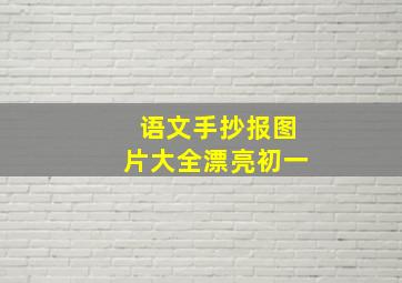 语文手抄报图片大全漂亮初一