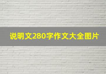 说明文280字作文大全图片