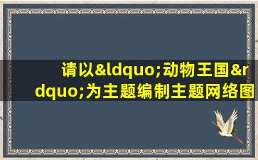 请以“动物王国”为主题编制主题网络图