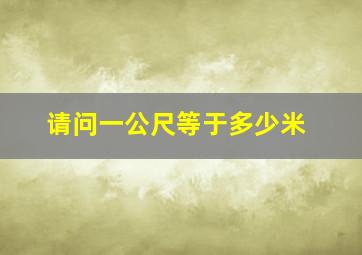 请问一公尺等于多少米