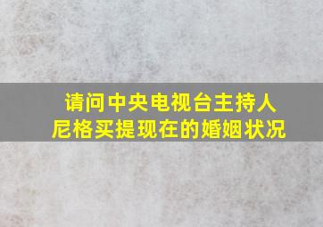 请问中央电视台主持人尼格买提现在的婚姻状况