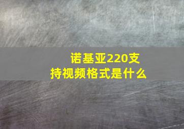 诺基亚220支持视频格式是什么