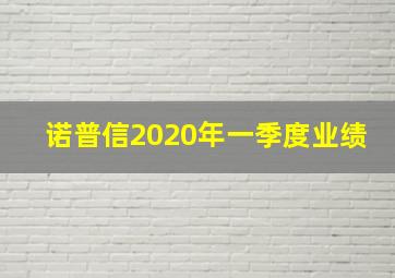 诺普信2020年一季度业绩