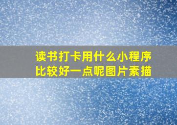 读书打卡用什么小程序比较好一点呢图片素描