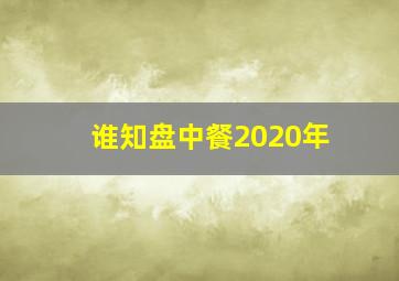 谁知盘中餐2020年