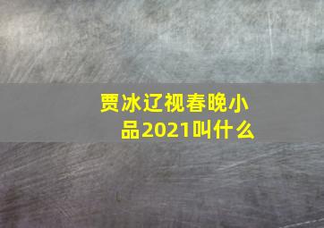 贾冰辽视春晚小品2021叫什么