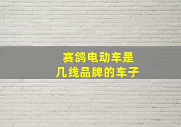 赛鸽电动车是几线品牌的车子