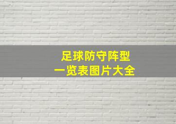 足球防守阵型一览表图片大全